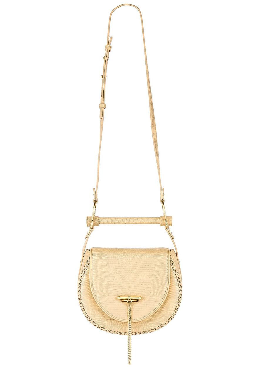 Sancia Textured Almond Lizard Babylon Fob Crossbody Bag